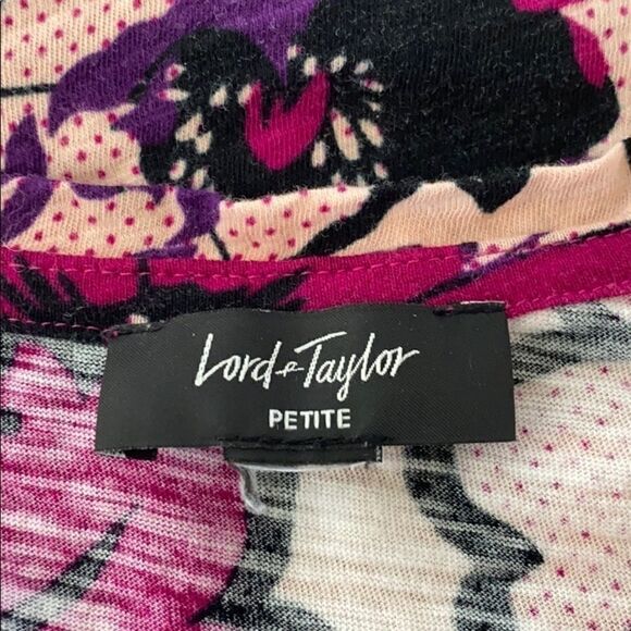 Lord & Taylor Floral Print Short Sleeve T-Shirt - Picture 6 of 6